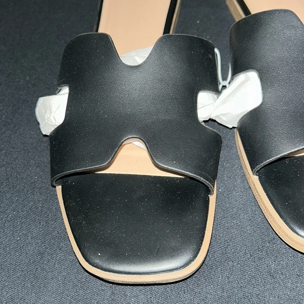 NWT Black Slide Sandals by A New Day in sz 9W - Picture 7 of 10